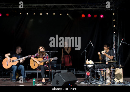 Swiss singer-songwriter Lea Lu performing live at Rock The Docks Open Air in Zug, Switzerland, Europe Stock Photo