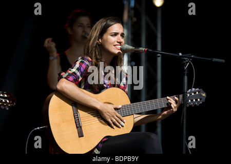 Swiss singer-songwriter Lea Lu performing live at Rock The Docks Open Air in Zug, Switzerland, Europe Stock Photo