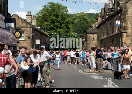 Bakewell Carnival held annually, with a  fancy dress parade in aid of various charities Peak District National Park Derbyshire Stock Photo