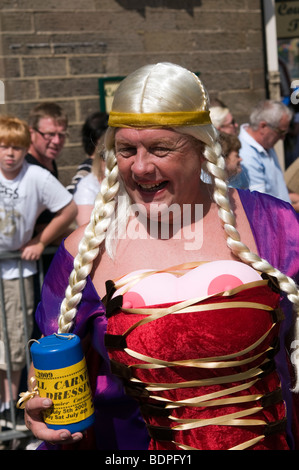 Bakewell Carnival held annually, with a  fancy dress parade in aid of various charities Peak District National Park Derbyshire Stock Photo
