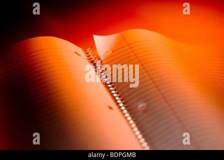 Orange binder with limited depth of field Stock Photo