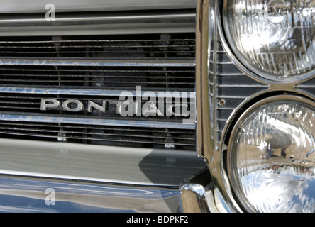 Pontiac badge on 1964 Pontiac Parisienne American station wagon estate car Stock Photo