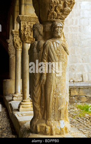 CLOISTER OF SAINTE MARIE CATHEDRAL IN SAINT BERTRAND DE COMMINGES, HAUTE GARONNE, FRANCE Stock Photo