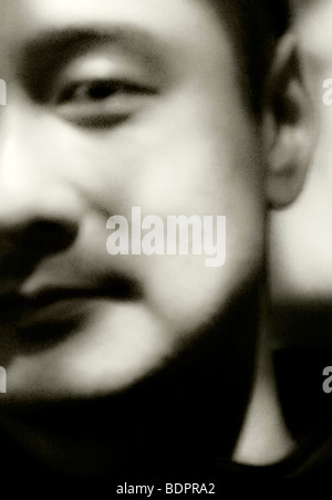 Close up of a mans face Stock Photo