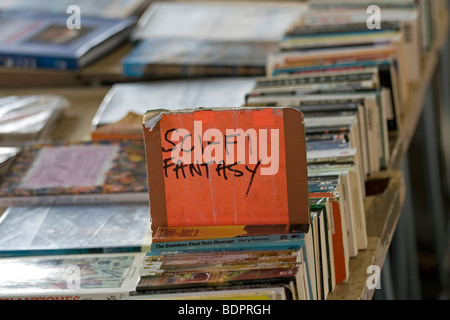 Secondhand book stall on the South Bank London Stock Photo