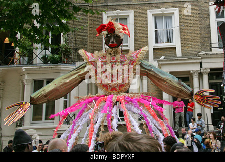 Female Carnival Figure in the Notting Hill Carnival Parade 2009 Stock Photo