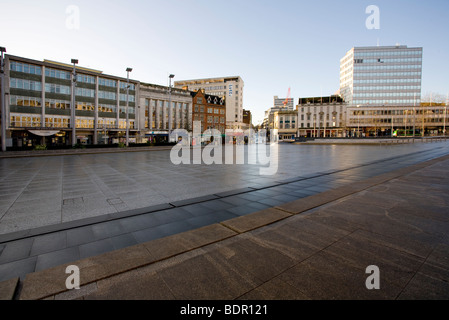 The redeveloped Old Market Square in Nottingham, England Stock Photo