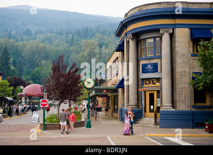 Downtown Revelstoke, BC, Canada Stock Photo