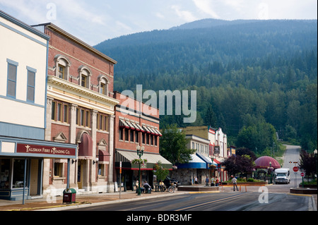 Downtown Revelstoke, BC, Canada Stock Photo