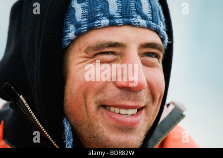 Portrait of a man in Svalbard, Norway. Stock Photo