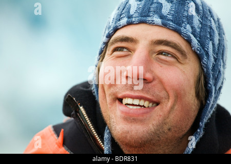 Portrait of a man in Svalbard, Norway. Stock Photo