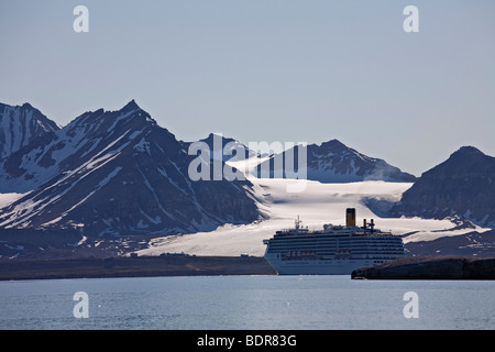 A cruiser in Svalbard, Norway. Stock Photo