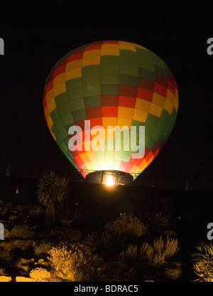 A hot air balloon lit up at Nottingham Castle as part of the Light Night Festival, Nottinghamshire England UK Stock Photo