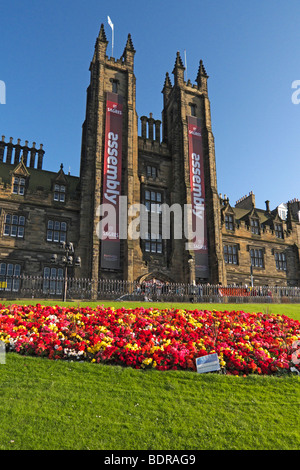 The General Assembly building (The Assembly Hall) in Edinburgh Scotland during the Edinburgh Festival August 2009 Stock Photo