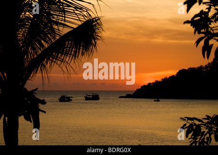 Sunset on Koh Tao, Thailand Stock Photo