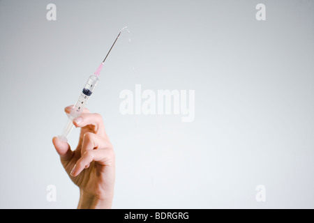 Nurse injecting close-up. Stock Photo