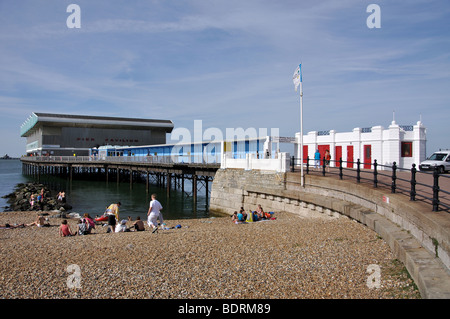 Beach and Pier, Herne Bay, Kent ,England, United Kingdom Stock Photo