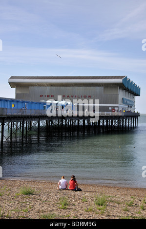 Beach and Pier, Herne Bay, Kent ,England, United Kingdom Stock Photo