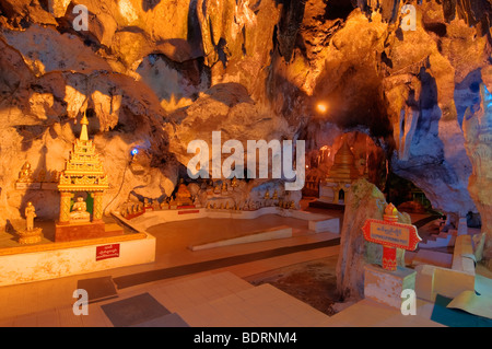 Buddha Shrines in Pindaya Cave, featuring amazing Caverns with over 8000 Buddha images, Inle Lake Area, Shan State, Myanmar (Bur Stock Photo