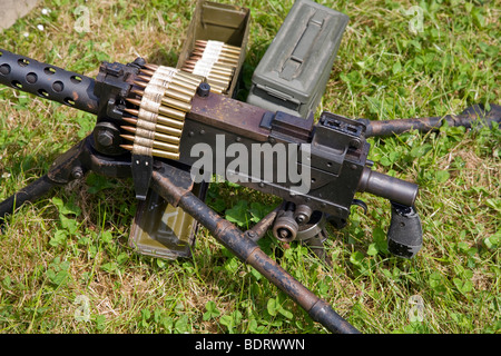 Browning 30 cal heavy machine gun at Grey Point Fort Helens Bay County ...