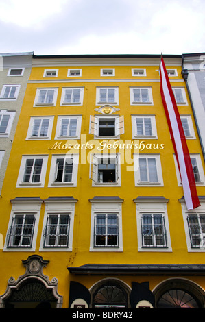 Mozart's birth house in Salzburg, Austria Stock Photo