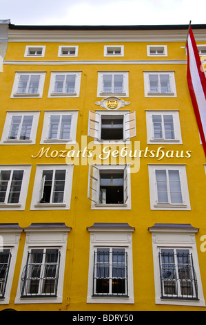 Mozart's birth house in Salzburg, Austria Stock Photo
