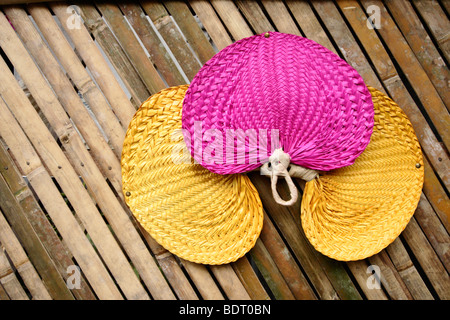 Pahiyas Festival decorations consisting of fruits, flowers and vegetables. Stock Photo