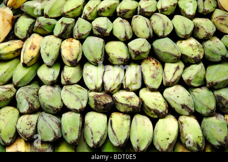 Pahiyas Festival decorations consisting of fruits, flowers and vegetables. Stock Photo