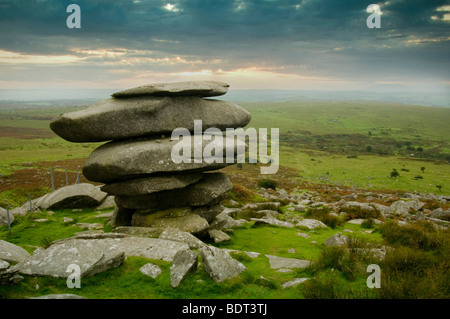 The Cheesewring on Bodmin Moor, Cornwall Stock Photo