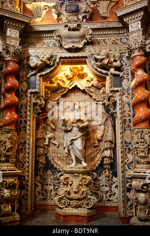 Baroque side chapel in the Cathedral of Monreale - Palermo - Sicily Stock Photo