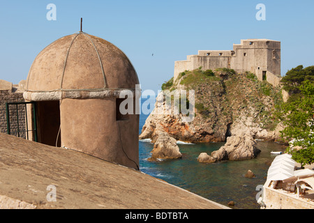 The Fortress of Lovijenac  and city walls - Dubrovnik, Croatia Stock Photo