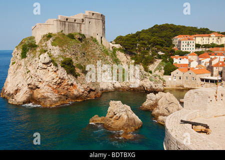 The Fortress of Lovijenac  and city walls - Dubrovnik, Croatia Stock Photo