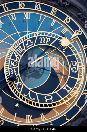 Astronomical Clock on Old Town Square in Prague, Czech Republic. Stock Photo