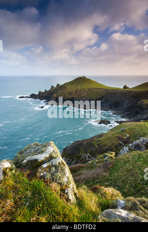 Rumps Point from Pentire Head, Cornwall, England. Spring (April) 2009 Stock Photo