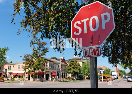 North American Stop road sign Stock Photo