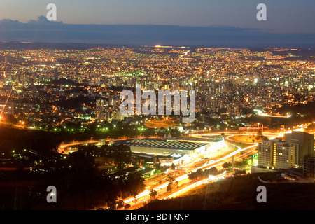 View of Belo Horizonte city from the top of Alta Vila tower, Nova Era, Minas Gerais, Brazil Stock Photo