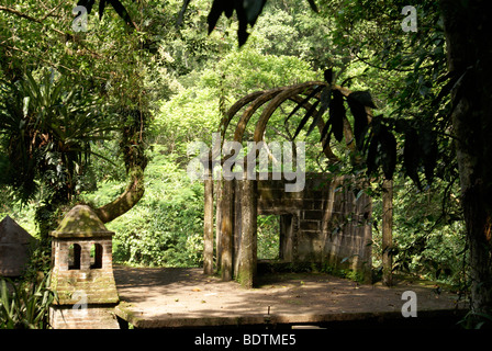 Top floor of the House of Three Stories that Might be Five at Las Pozas surrealistic sculpture garden, Xilitla, Mexico Stock Photo