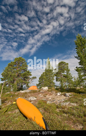 outdoor camping im naturreservat rogen, haerjedalen, schweden, nature reserve, sweden Stock Photo