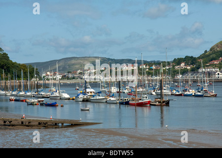 Conwy estuary in wales Stock Photo