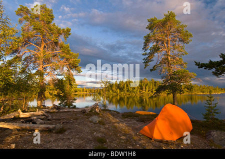 outdoor camping, haerjedalen, schweden, lake, nature reserve rogen, sweden Stock Photo