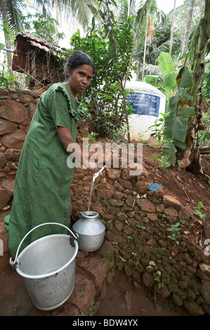 INDIA Rainwater harvesting project in villages of Kozhikode District, Thamarassery Stock Photo