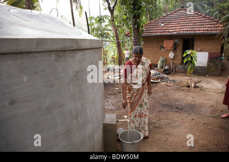 INDIA Rainwater harvesting project in villages of Kozhikode District, Thamarassery Stock Photo