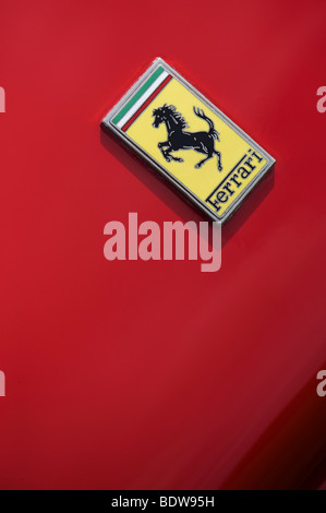 Ferrari badge horse logo Stock Photo