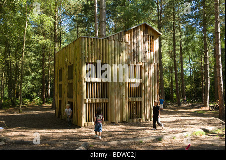 wooden maze Stock Photo