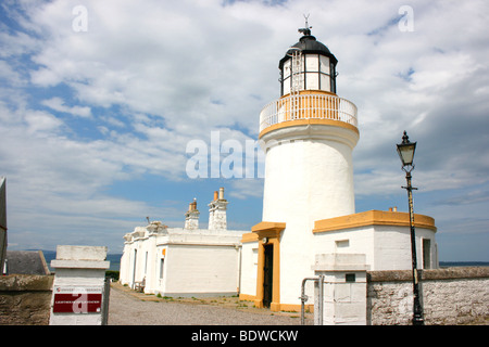 Cromarty lighthouse on the Black Isle, Ross-shire, Scottish highlands Stock Photo