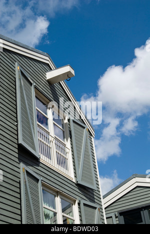 Wooden modern houses in Amsterdam, Holland Stock Photo