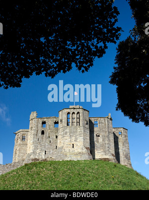 Warkworth Castle,  Northumbria, from the East Stock Photo