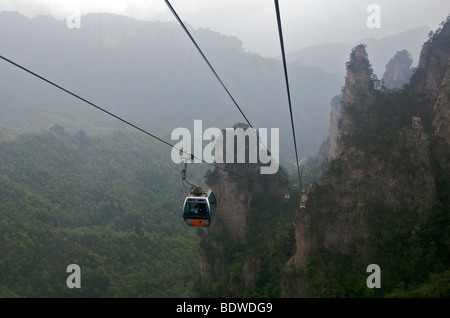 Cable car Wulingyuan Scenic National Park Hunan Province China Stock Photo