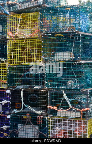 lobster traps Grand Manan New Brunswick Canada Stock Photo