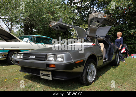 DeLorean DMC-12 - 1982 model. Smithville, Indiana car show. Stock Photo